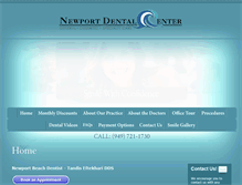 Tablet Screenshot of newportdentalcentergroup.com